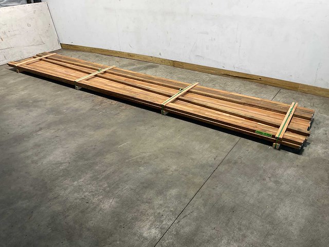 Hardhouten bankirai regel gelamineerd 590x6x4 cm (22x) - afbeelding 2 van  2