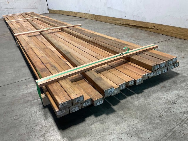 Hardhouten bankirai regel gelamineerd 590x6x4 cm (22x) - afbeelding 5 van  7