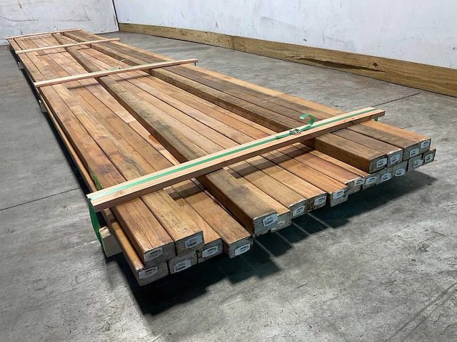 Hardhouten bankirai regel gelamineerd 590x6x4 cm (22x) - afbeelding 5 van  7
