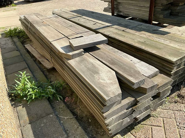 Hardhouten beschoeing planken (21x) - afbeelding 2 van  4