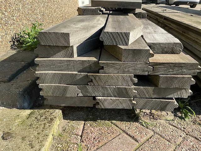 Hardhouten beschoeing planken (21x) - afbeelding 3 van  4