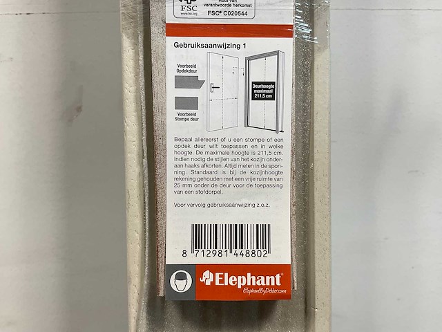 Hardhouten binnendeurkozijn stompe deur - 211,5x93 cm (48x) - afbeelding 7 van  7