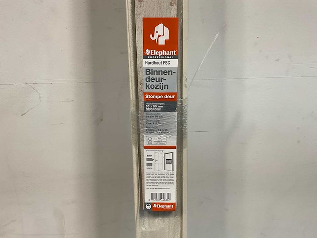 Hardhouten binnendeurkozijn stompe deur - 211,5x93 cm (48x) - afbeelding 6 van  9