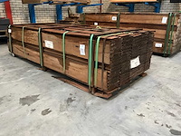 Hardhouten damwand 250x18,5x3 cm (80x) - afbeelding 1 van  6