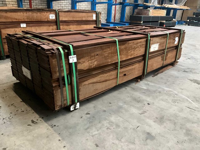 Hardhouten damwand 250x18,5x3 cm (80x) - afbeelding 2 van  6