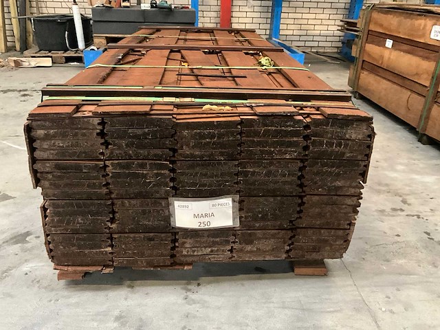 Hardhouten damwand 250x18,5x3 cm (80x) - afbeelding 4 van  6