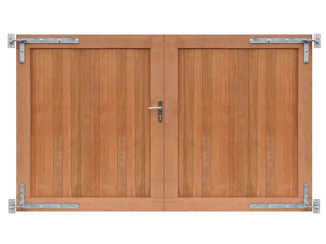 Hardhouten dubbele toegangspoort 300x180 cm - afbeelding 1 van  7
