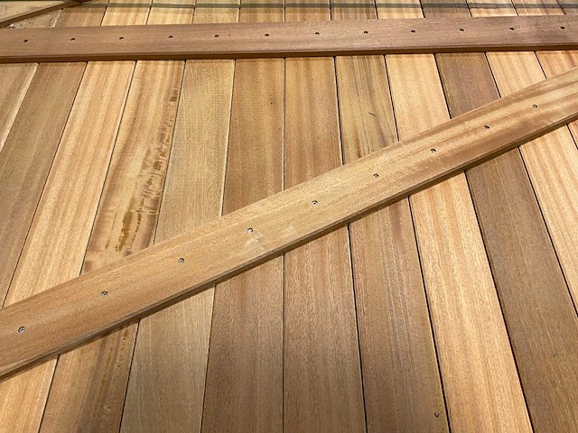 Hardhouten dubbele toegangspoort 300x180 cm - afbeelding 4 van  7