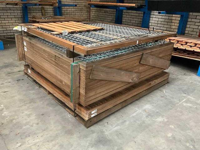 Hardhouten gaaspaneel 180x180 cm (11x) - afbeelding 1 van  4