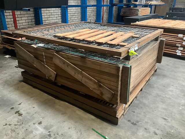 Hardhouten gaaspaneel 180x180 cm (11x) - afbeelding 3 van  4