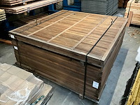 Hardhouten lamellenscherm 180x180 cm (14x)