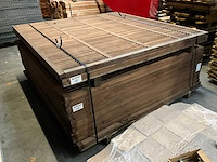 Hardhouten lamellenscherm 180x180 cm (14x) - afbeelding 2 van  5