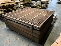 Hardhouten lamellenscherm 180x180 cm (14x) - afbeelding 3 van  5