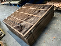 Hardhouten lamellenscherm 180x180 cm (14x) - afbeelding 4 van  5