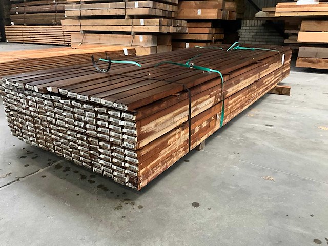 Hardhouten onderprofiel 2,7x6,5x 300 cm (160x) - afbeelding 2 van  5