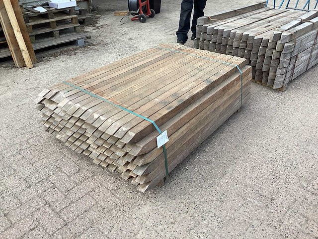 Hardhouten paal 60x60x1500mm (100x) - afbeelding 3 van  4