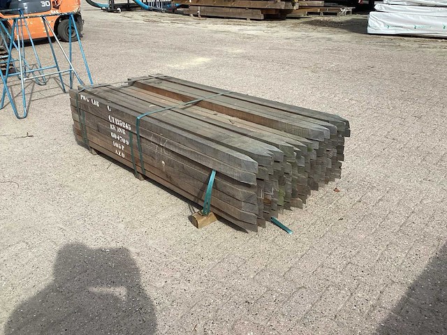 Hardhouten paal 60x60x2000mm (105x) - afbeelding 2 van  5