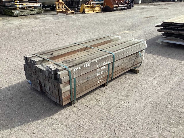 Hardhouten paal 60x60x2000mm (105x) - afbeelding 3 van  5