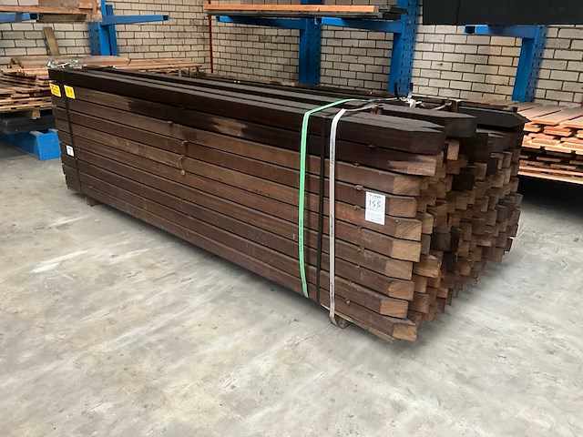 Hardhouten paal 6,8x6,8x250cm (118x) - afbeelding 1 van  7