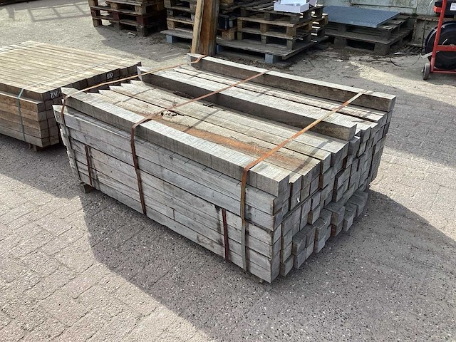 Hardhouten paal 70x70x1500mm (93x) - afbeelding 4 van  5