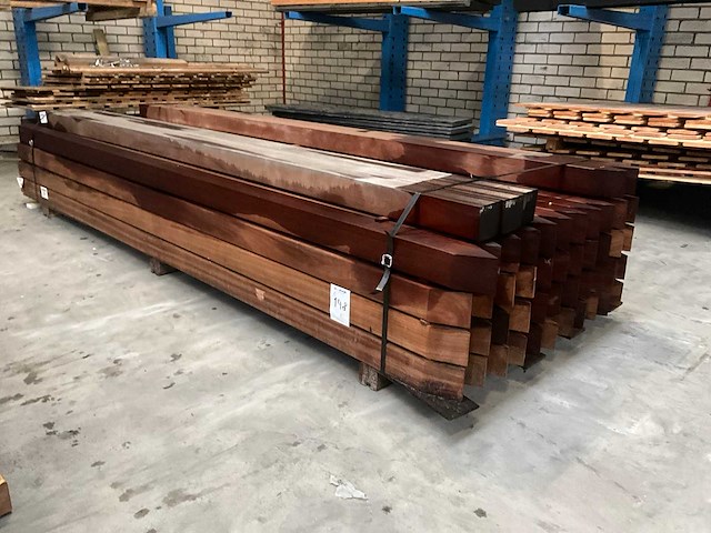 Hardhouten paal 8,8x8,8x300 cm (46x) - afbeelding 1 van  5