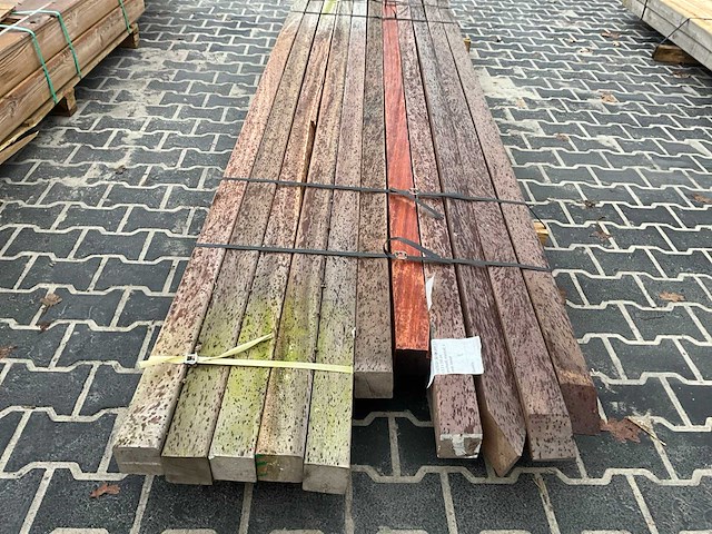 Hardhouten paal 8x8x300 cm (11x) - afbeelding 5 van  6