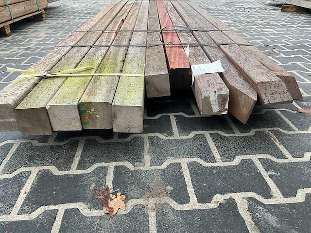 Hardhouten paal 8x8x300 cm (11x) - afbeelding 6 van  6