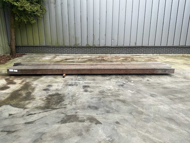 Hardhouten paal ang. verm. ruw 500x15x15 cm (5x) - afbeelding 2 van  9