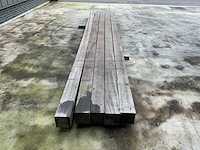 Hardhouten paal ang. verm. ruw 500x15x15 cm (5x) - afbeelding 4 van  9