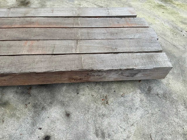 Hardhouten paal ang. verm. ruw 500x15x15 cm (5x) - afbeelding 7 van  9