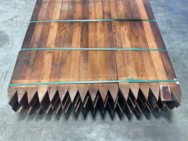 Hardhouten paal gepunt 300x6x6 cm (77x) - afbeelding 3 van  7