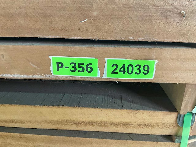 Hardhouten paal gezaagd en gepunt 300x6x6 cm (35x) - afbeelding 2 van  10