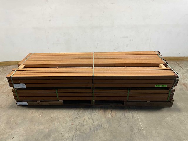 Hardhouten paal gezaagd en gepunt 300x6x6 cm (35x) - afbeelding 3 van  10
