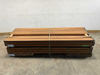 Hardhouten paal gezaagd en gepunt 300x6x6 cm (35x) - afbeelding 3 van  10