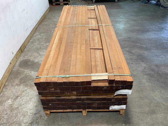 Hardhouten paal gezaagd en gepunt 300x6x6 cm (35x) - afbeelding 5 van  10