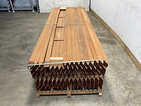 Hardhouten paal gezaagd en gepunt 300x6x6 cm (35x) - afbeelding 8 van  10