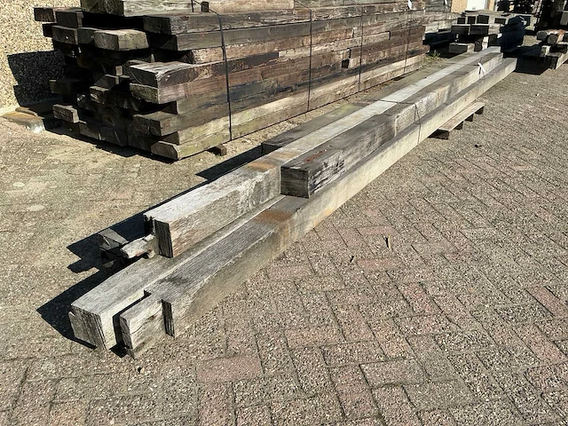 Hardhouten palen (7x) - afbeelding 1 van  5