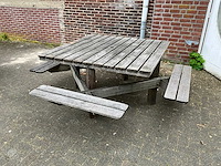 Hardhouten picknicktafel - afbeelding 1 van  7
