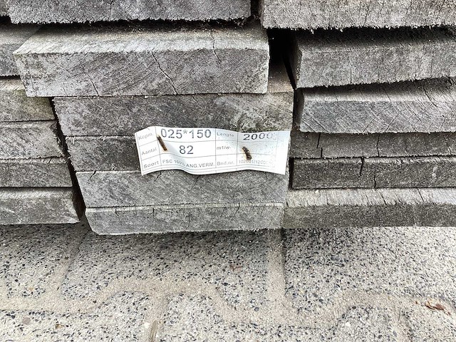 Hardhouten plank 150x25x2000mm (82x) - afbeelding 5 van  5