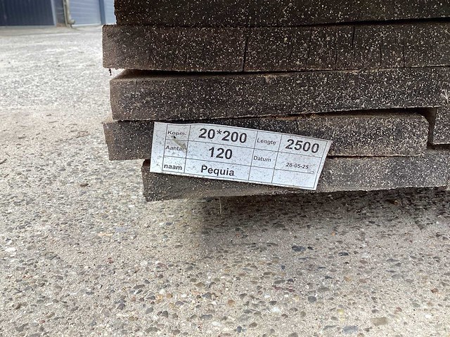 Hardhouten plank 200x20x2500mm (85x) - afbeelding 5 van  5