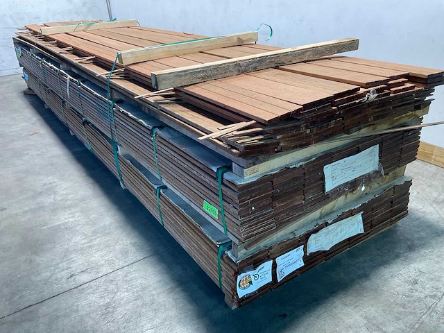 Hardhouten plank geschaafd 490x14,5x1,6 cm (25x) - afbeelding 6 van  7