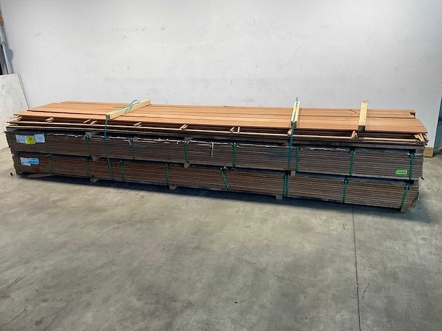 Hardhouten plank geschaafd 490x14,5x1,6 cm (25x) - afbeelding 1 van  4