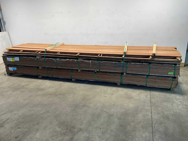 Hardhouten plank geschaafd 490x14,5x1,6 cm (25x) - afbeelding 1 van  7