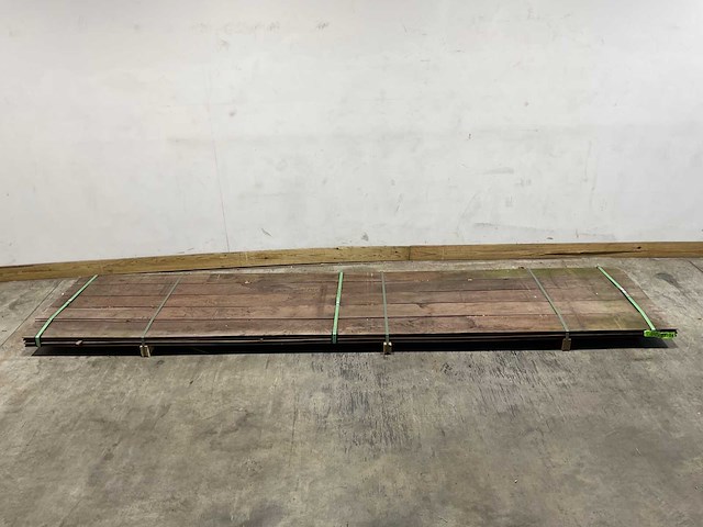 Hardhouten plank mes- en groef - 400x18,5x2,8 cm (10x) - afbeelding 2 van  7