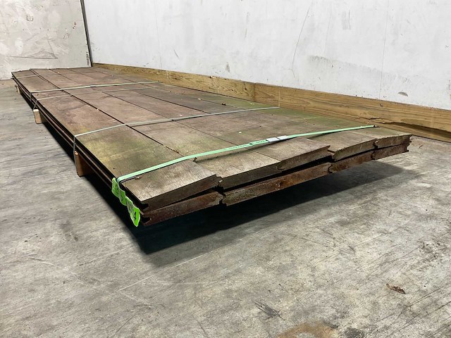 Hardhouten plank mes- en groef - 400x18,5x2,8 cm (10x) - afbeelding 5 van  7