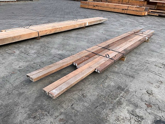 Hardhouten regel 50x10 cm (7x) - afbeelding 2 van  3