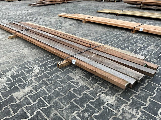 Hardhouten regel 5x10 cm (8x) - afbeelding 1 van  3