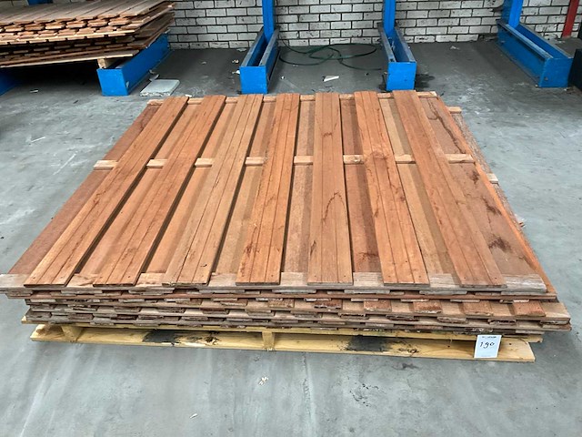 Hardhouten schutting 180x180 cm (5x) - afbeelding 2 van  4