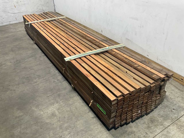 Hardhouten startblokhutprofiel 400x6,5x2,7 cm (100x) - afbeelding 1 van  6