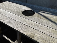 Hardhouten terras bartafel met boomgat (2x) - afbeelding 4 van  7